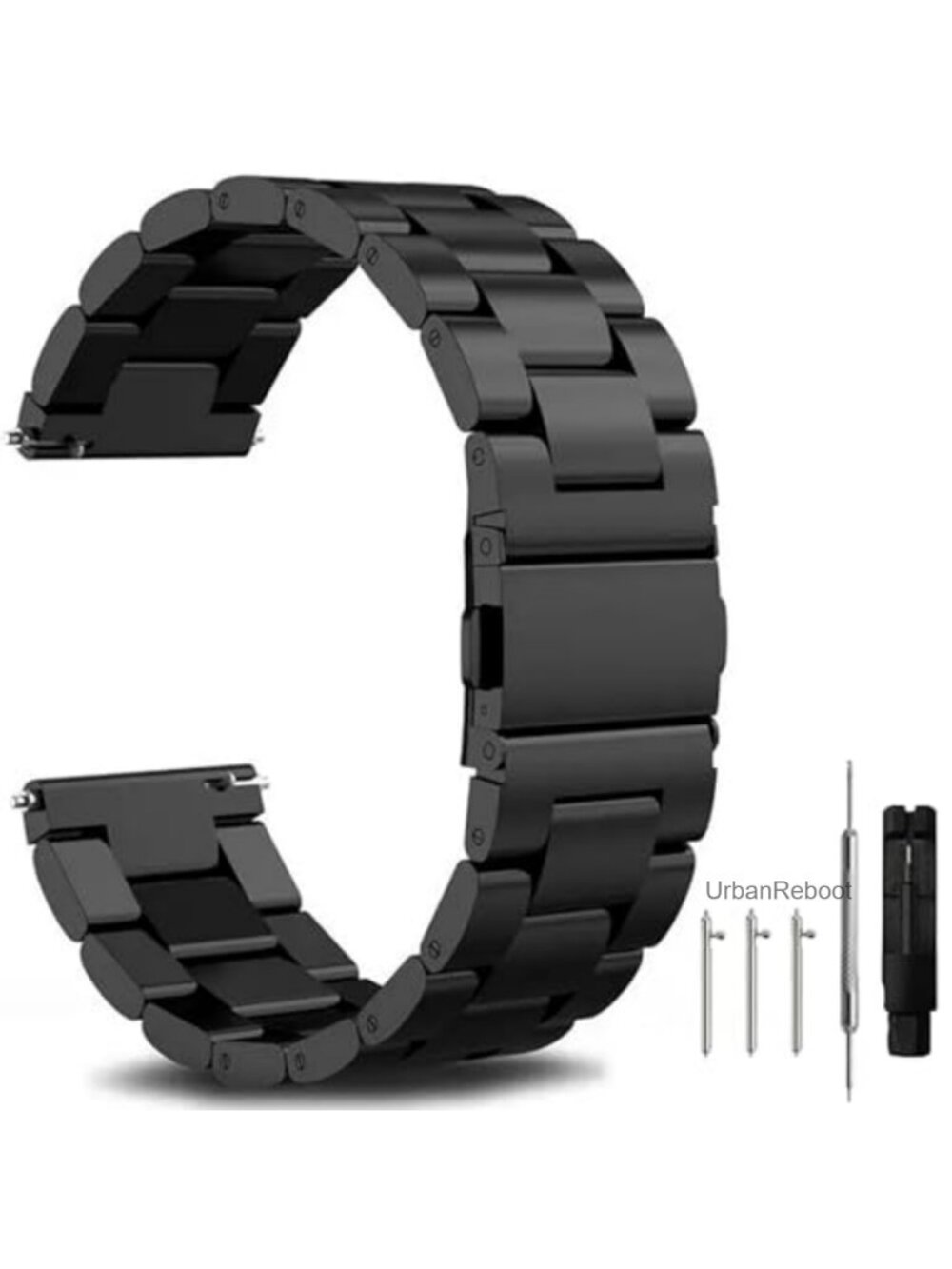 Stainless Steel Quick Release Watch Band 24mm Metal Matte Brushed Strap